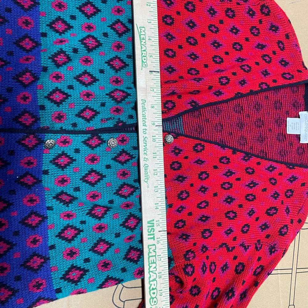 Vintage Vibrant Multicolor Women's Cardigan - Picture 4 of 5
